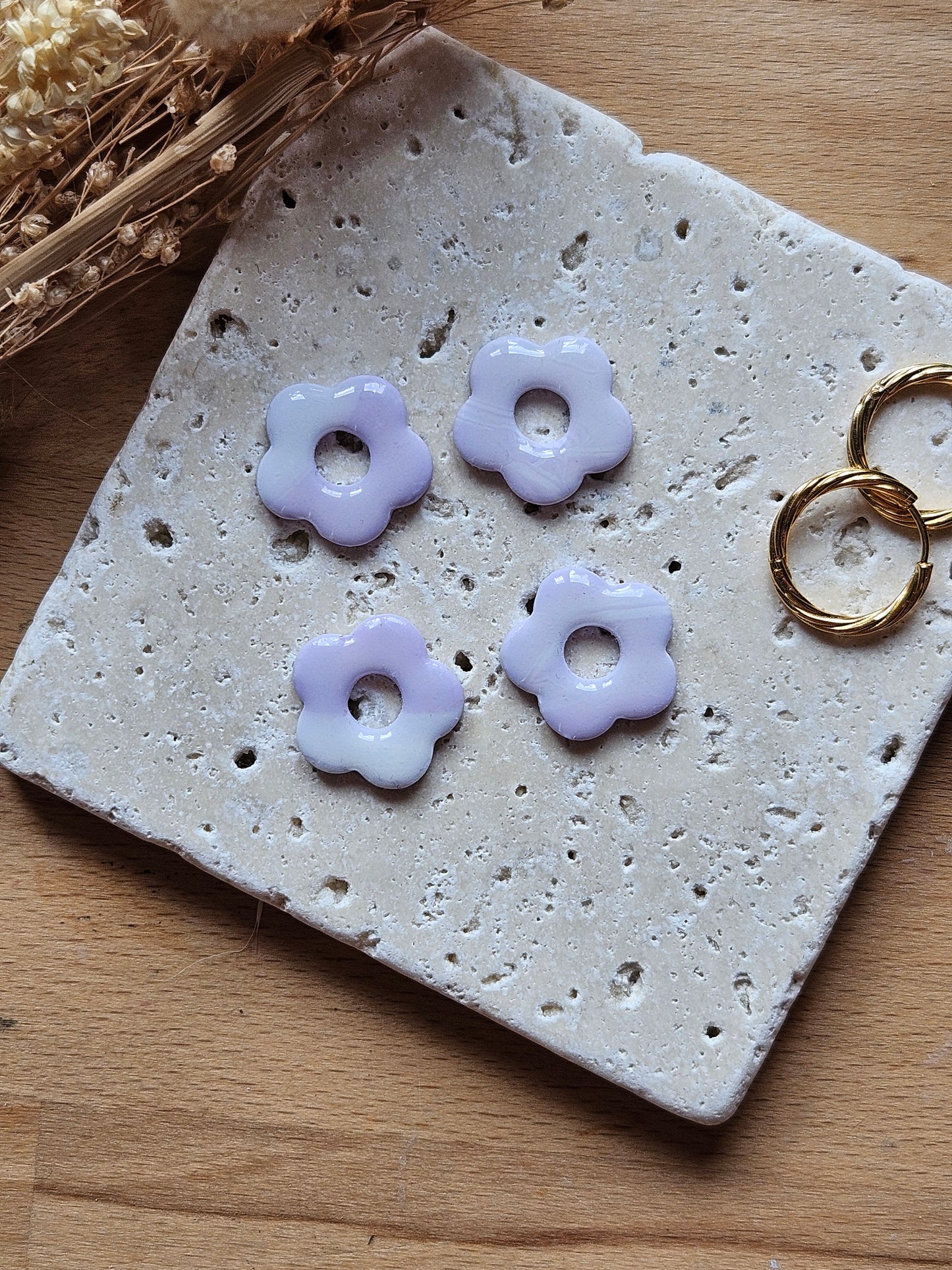 BOX SUMMER Boucles oreilles interchangeables GEORGETTE ET ZELIE - COLLECTION SUMMER - MAUVE