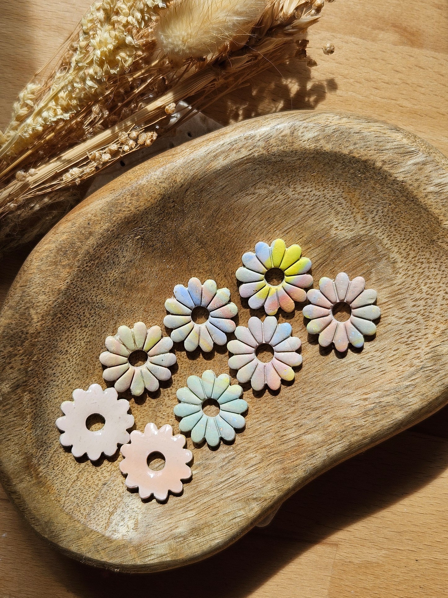 Boucles oreilles interchangeables SUZANE - COLLECTION SUMMER - MARBRÉ RAINBOW REVERSIBLE