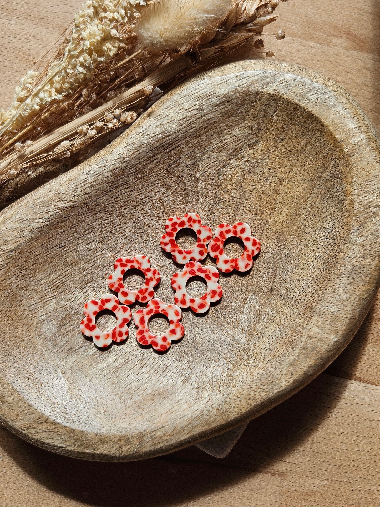 Boucles oreilles interchangeables ZELIE - COLLECTION SUMMER - TACHE ROUGE