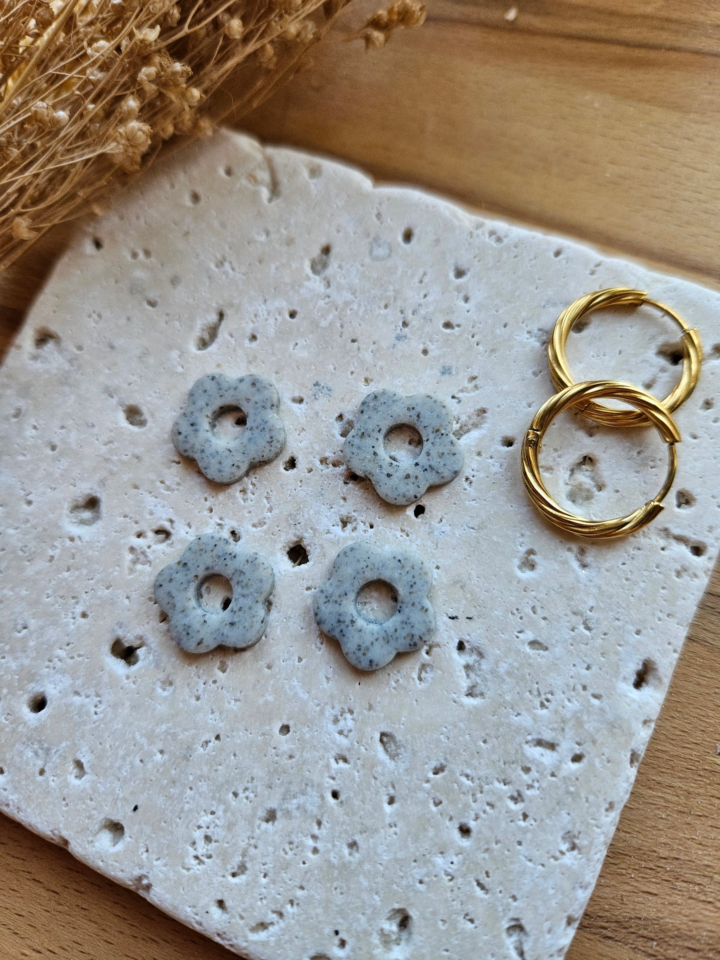 Boucles oreilles interchangeables MINI ZELIE - COLLECTION SUMMER - GRANIT