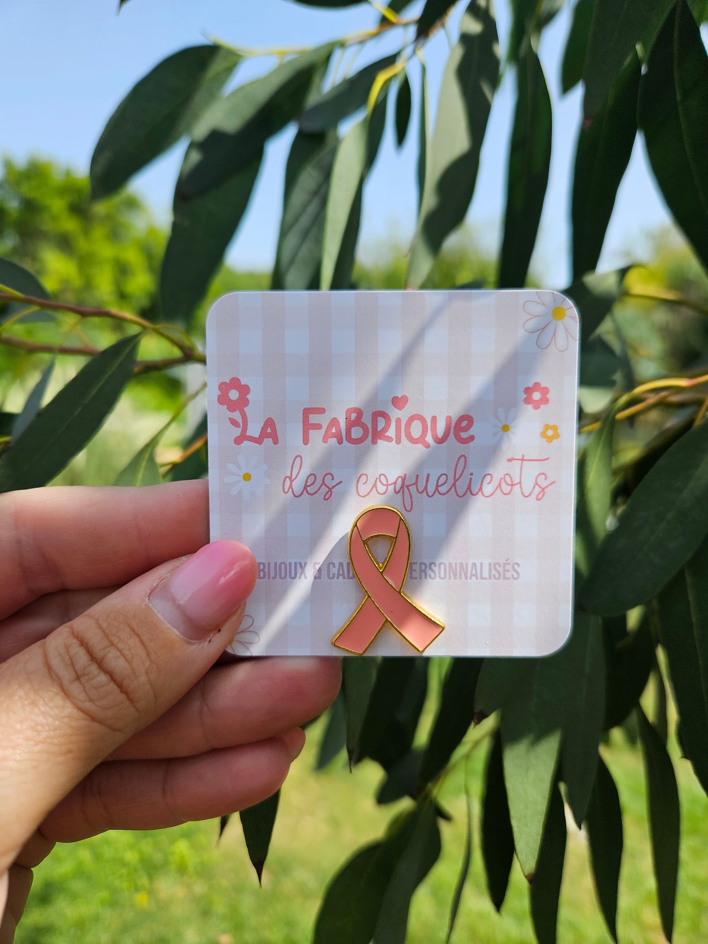 Pins OCTOBRE ROSE ruban rose / solidaire