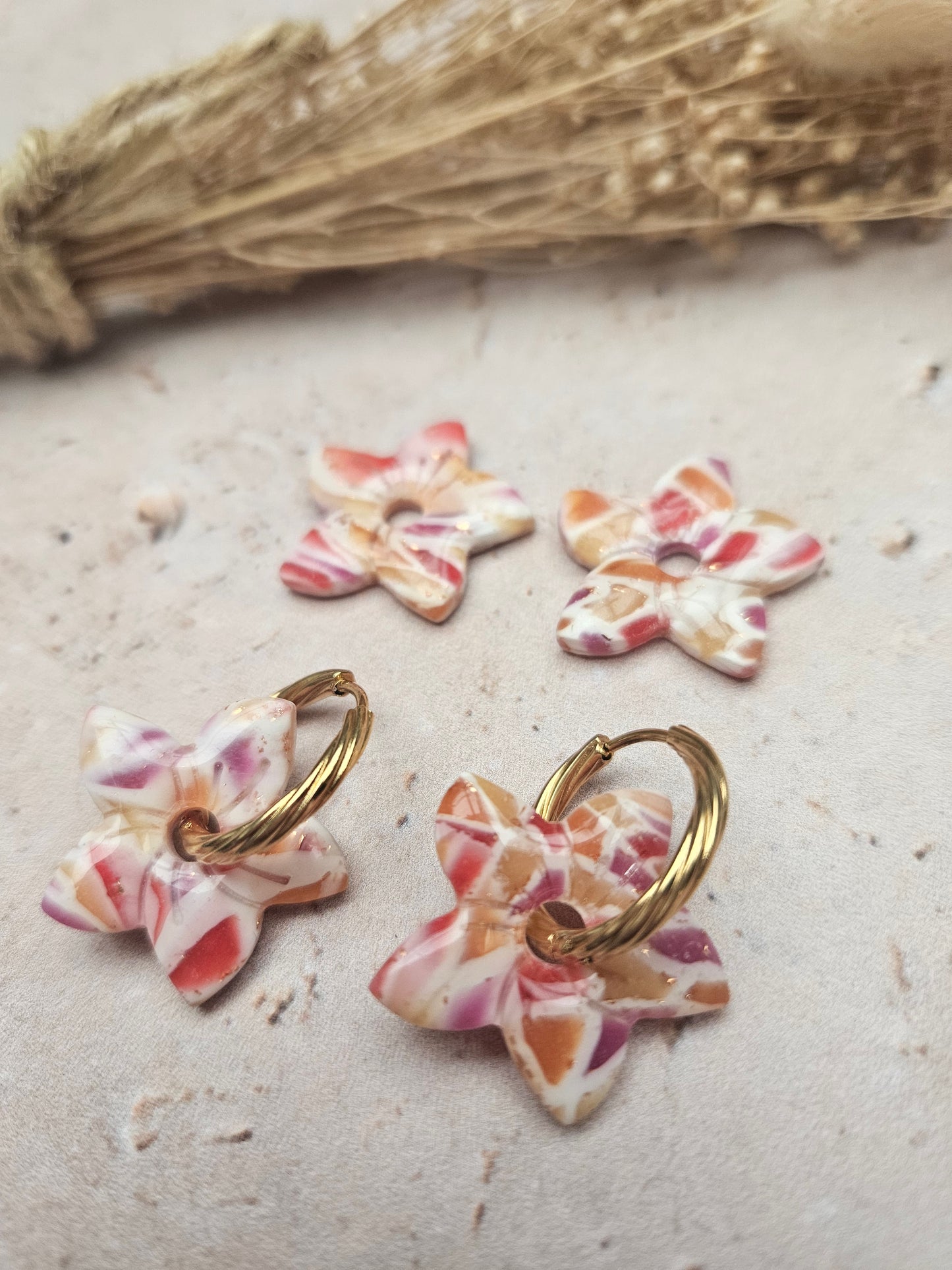 Boucles oreilles interchangeables - COLLECTION FALL IN LOVE - ANNIE VITRAIL AUTOMNE