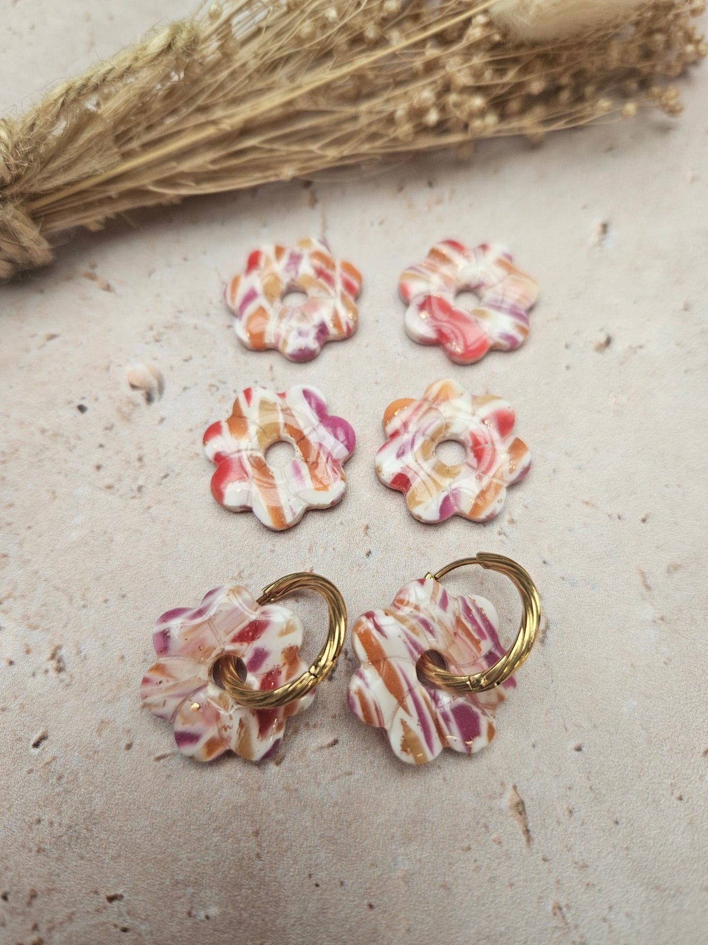 Boucles oreilles interchangeables - COLLECTION FALL IN LOVE - CAPUCINE VITRAIL AUTOMNE