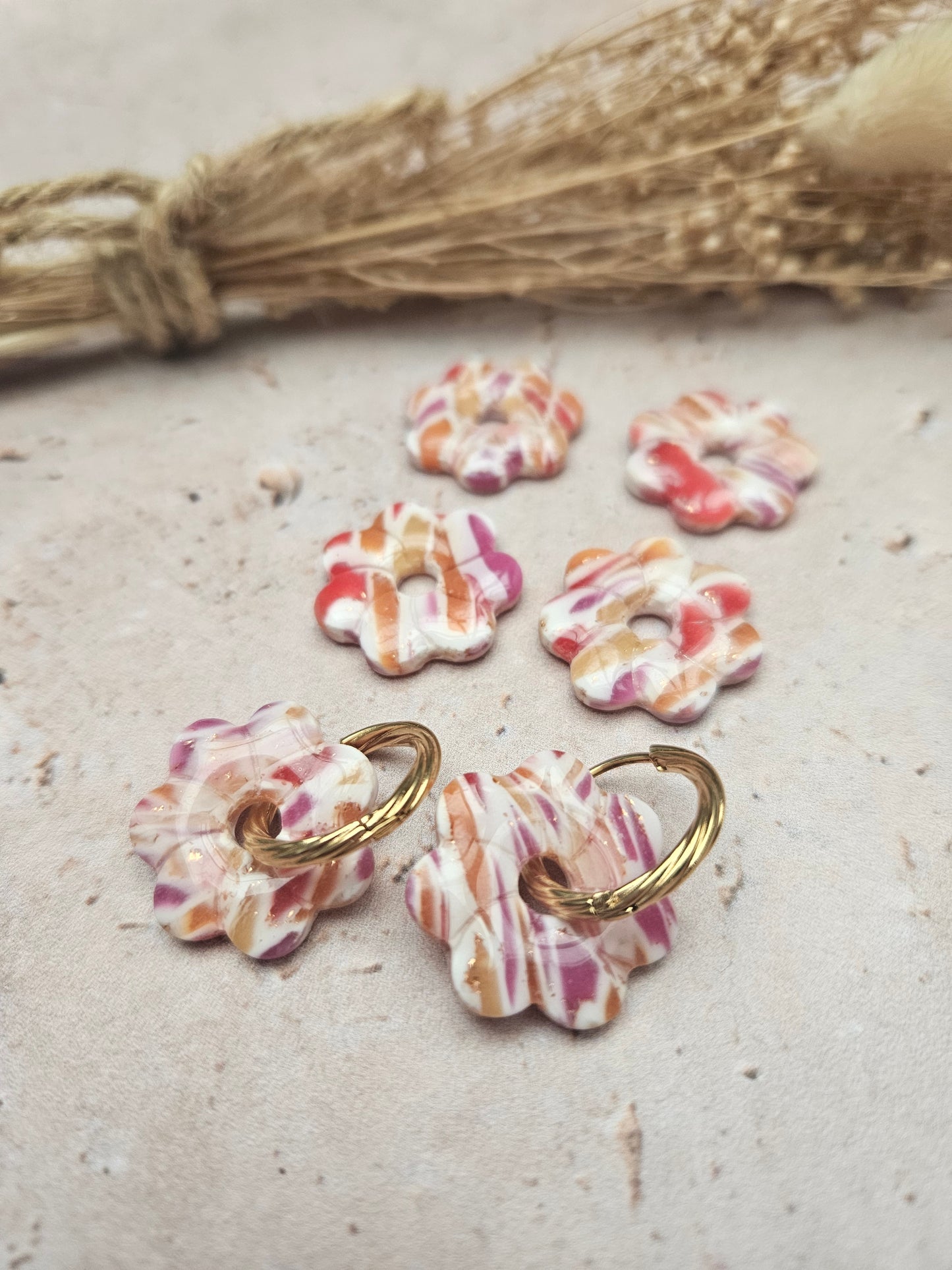 Boucles oreilles interchangeables - COLLECTION FALL IN LOVE - CAPUCINE VITRAIL AUTOMNE