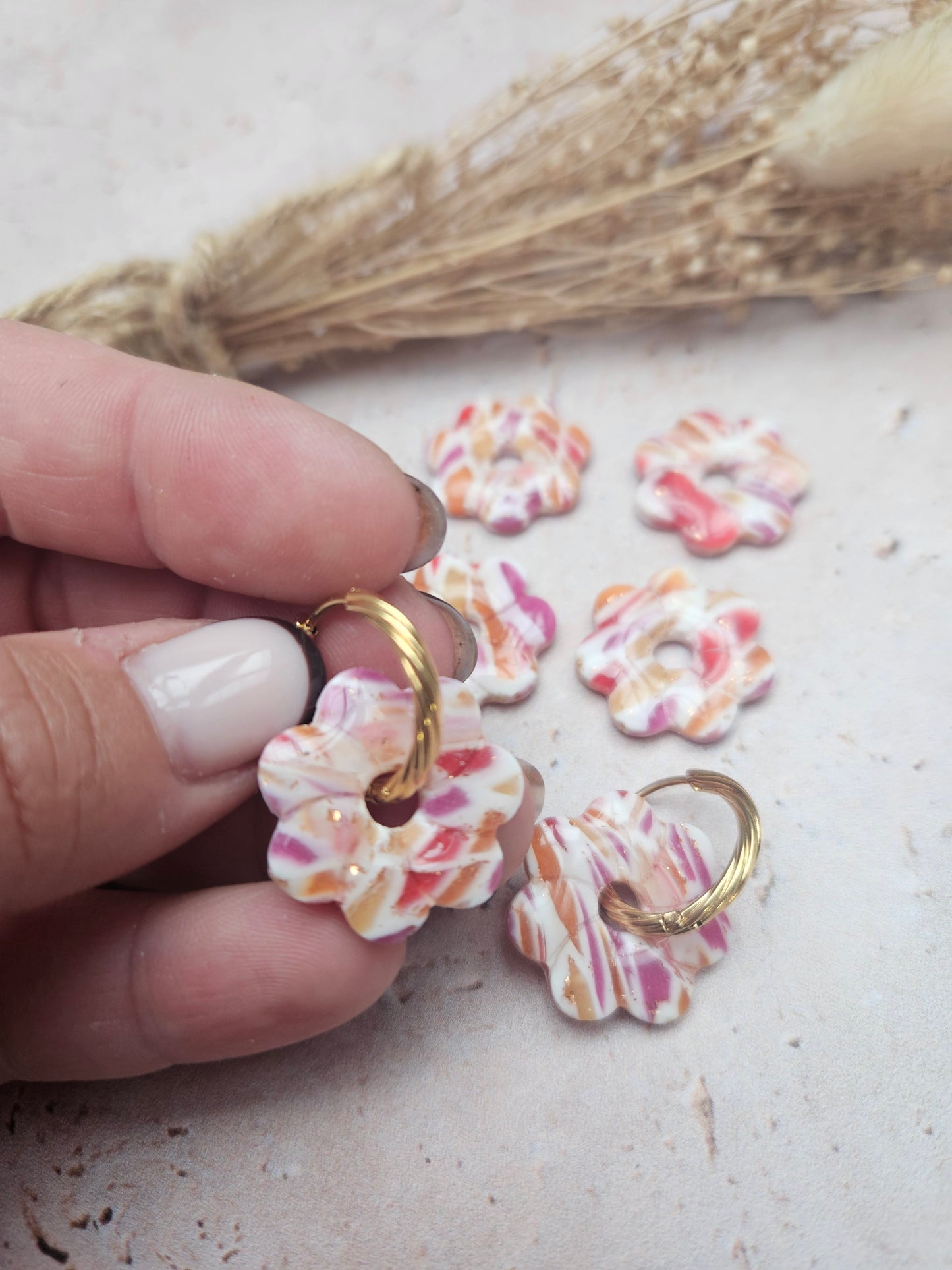 Boucles oreilles interchangeables - COLLECTION FALL IN LOVE - CAPUCINE VITRAIL AUTOMNE