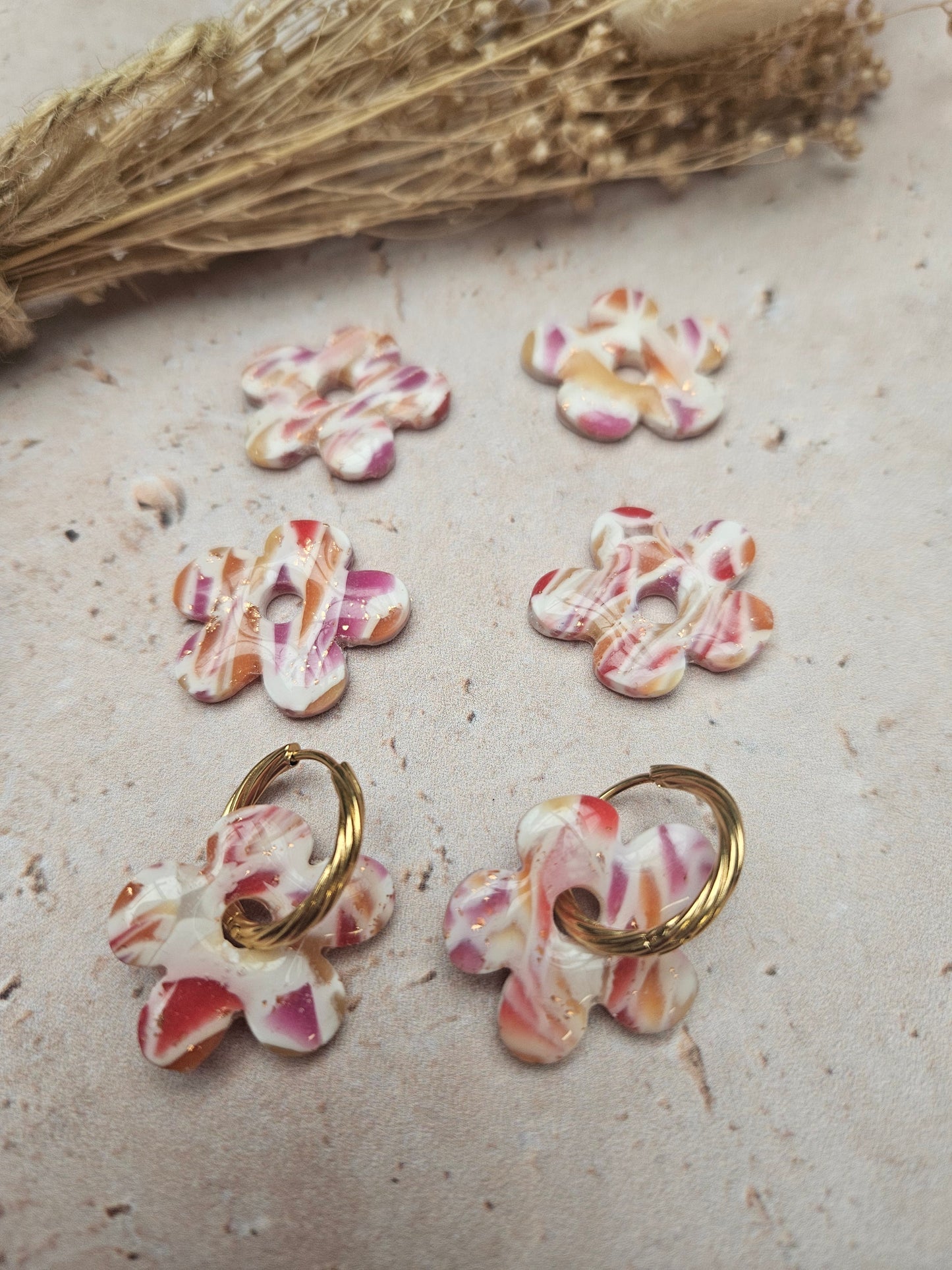 Boucles oreilles interchangeables - COLLECTION FALL IN LOVE - GEORGETTE VITRAIL AUTOMNE