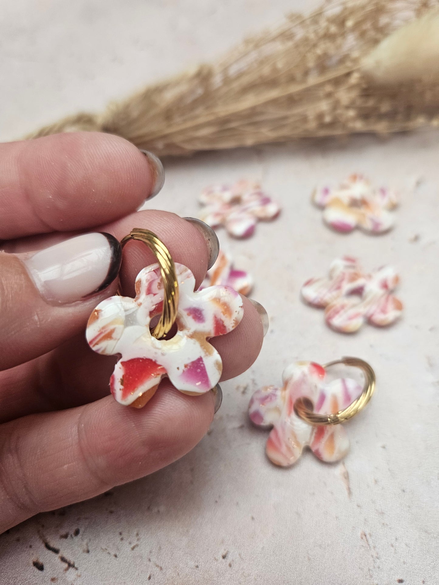 Boucles oreilles interchangeables - COLLECTION FALL IN LOVE - GEORGETTE VITRAIL AUTOMNE