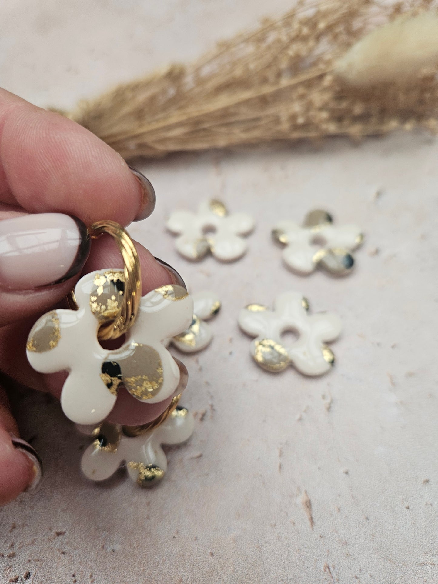 Boucles oreilles interchangeables - COLLECTION FALL IN LOVE - GEORGETTE BEIGE LEOPARD OR