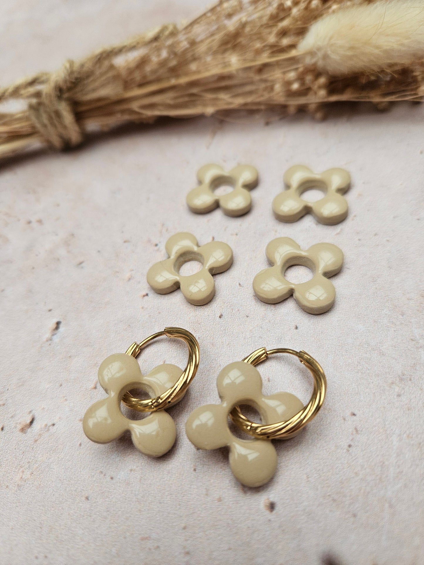 Boucles oreilles interchangeables - COLLECTION FALL IN LOVE - COCO LATTE