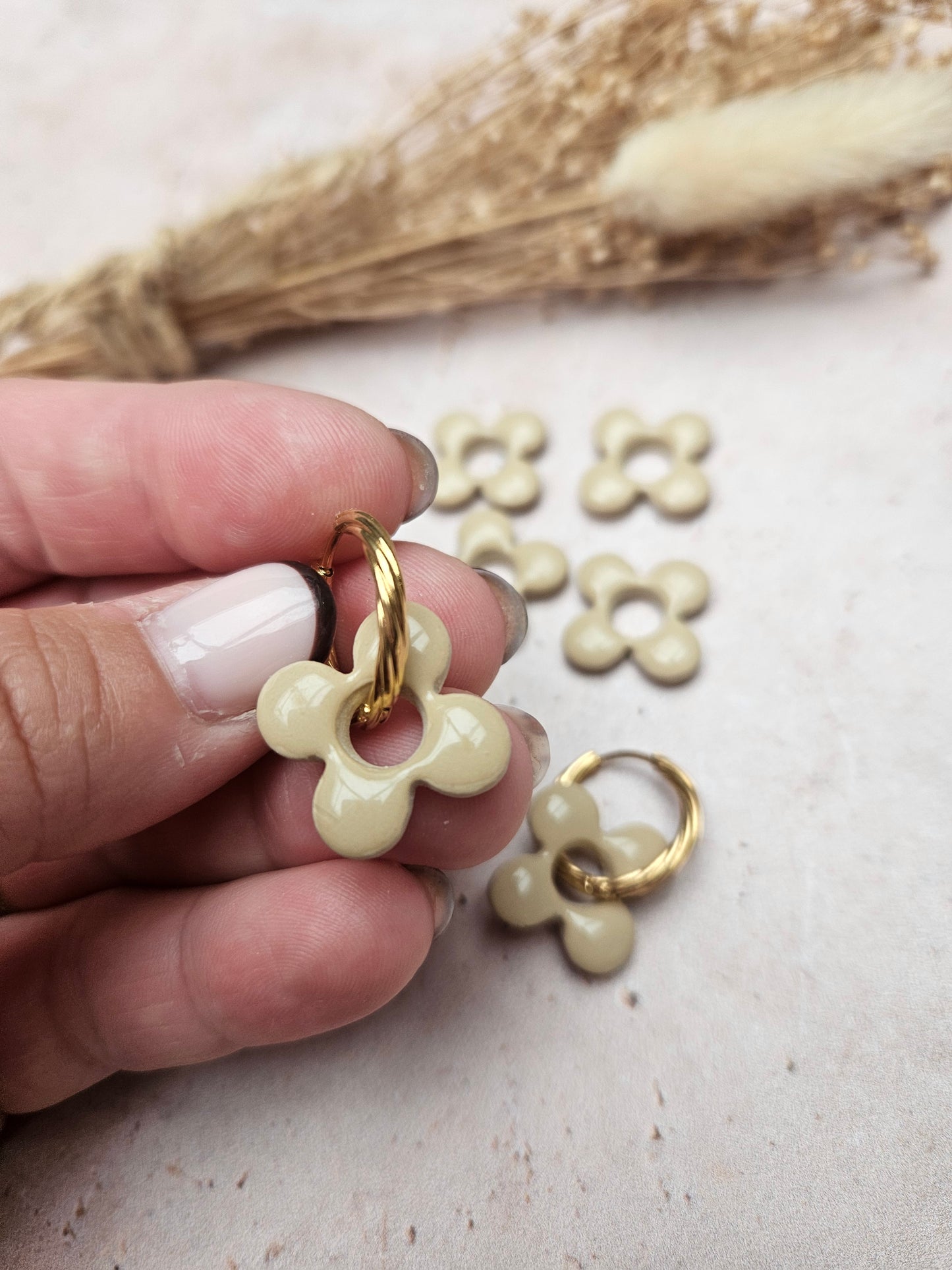 Boucles oreilles interchangeables - COLLECTION FALL IN LOVE - COCO LATTE
