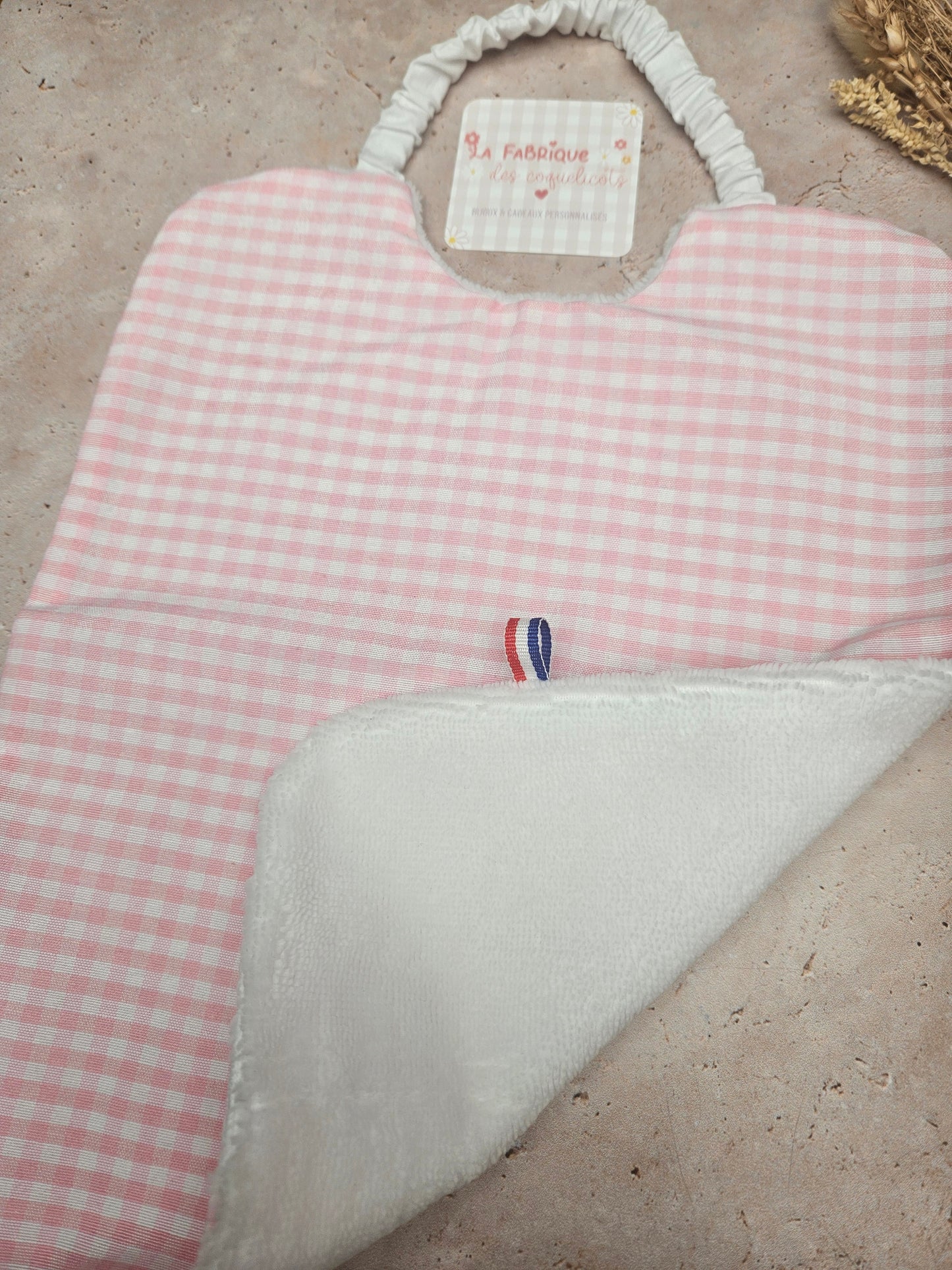 Serviette de Cantine CARREAU VICHY ROSE