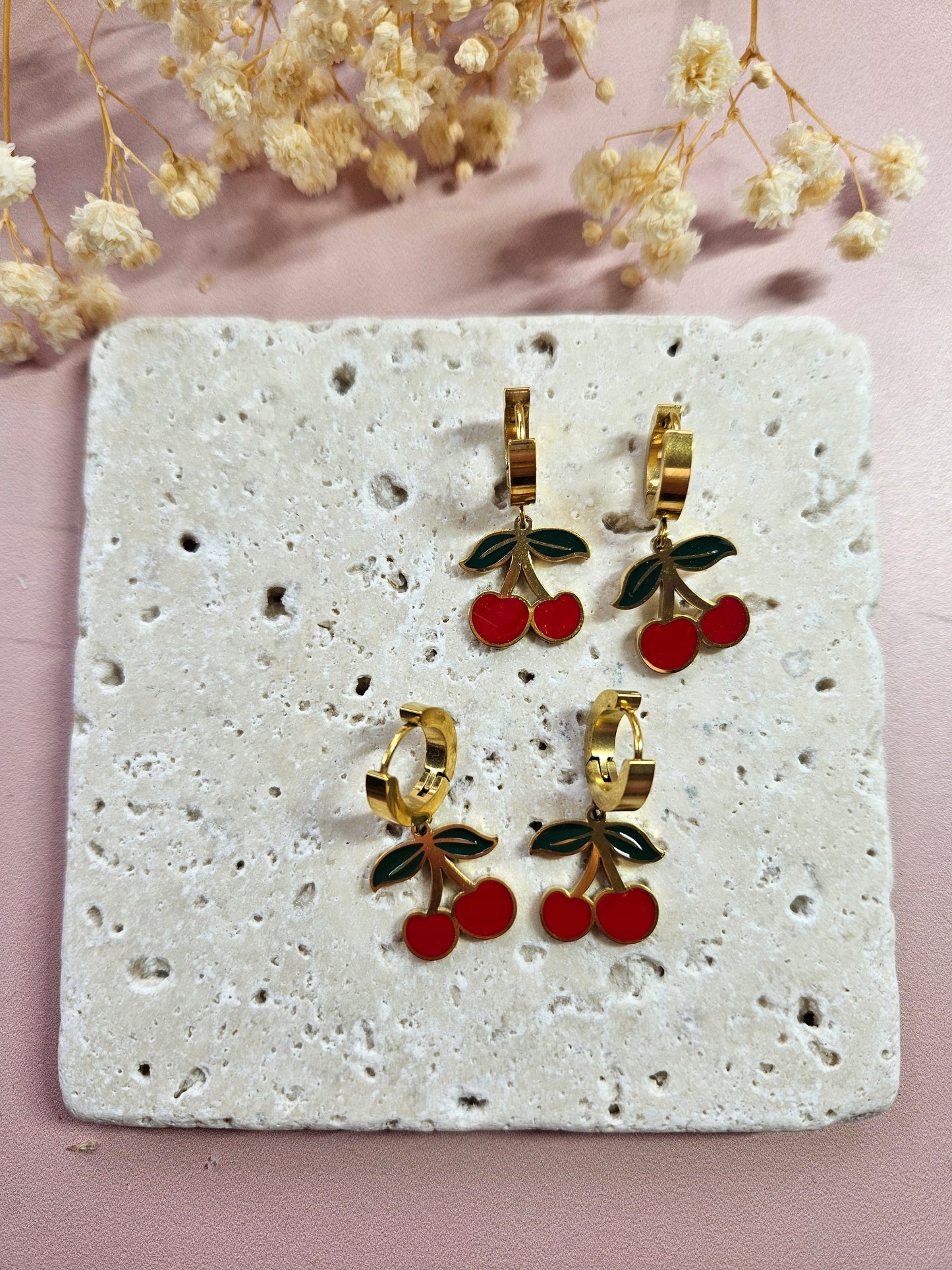 Boucles oreilles - DROP OCTOBRE - PTITE CERISE