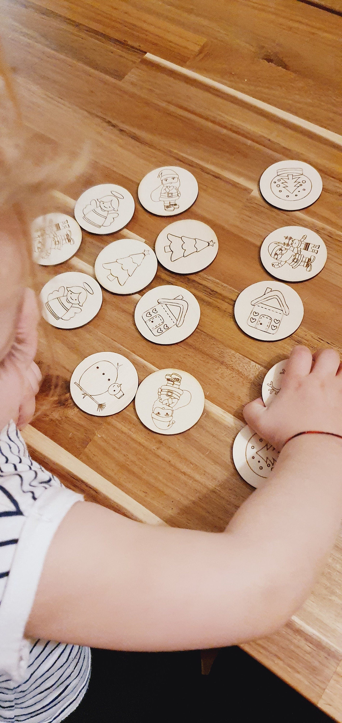Memory | jeu éducatif | jeu de mémoire | personnalisé | bois | Montessori | jouet apprentissage enfant | petit enfant | Animaux de la ferme