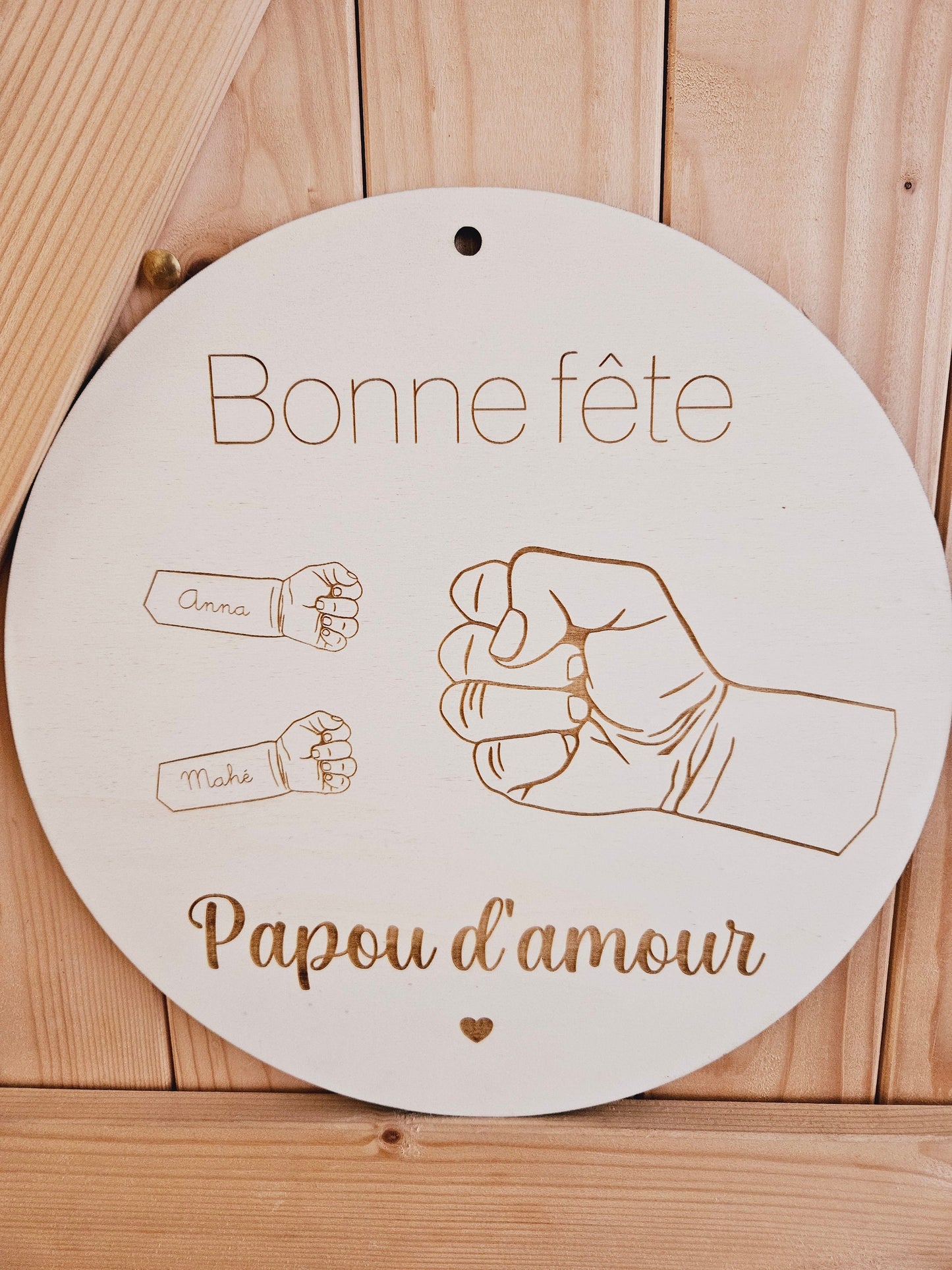 Cadre main papa papy grand père | cadeau personnalisé |