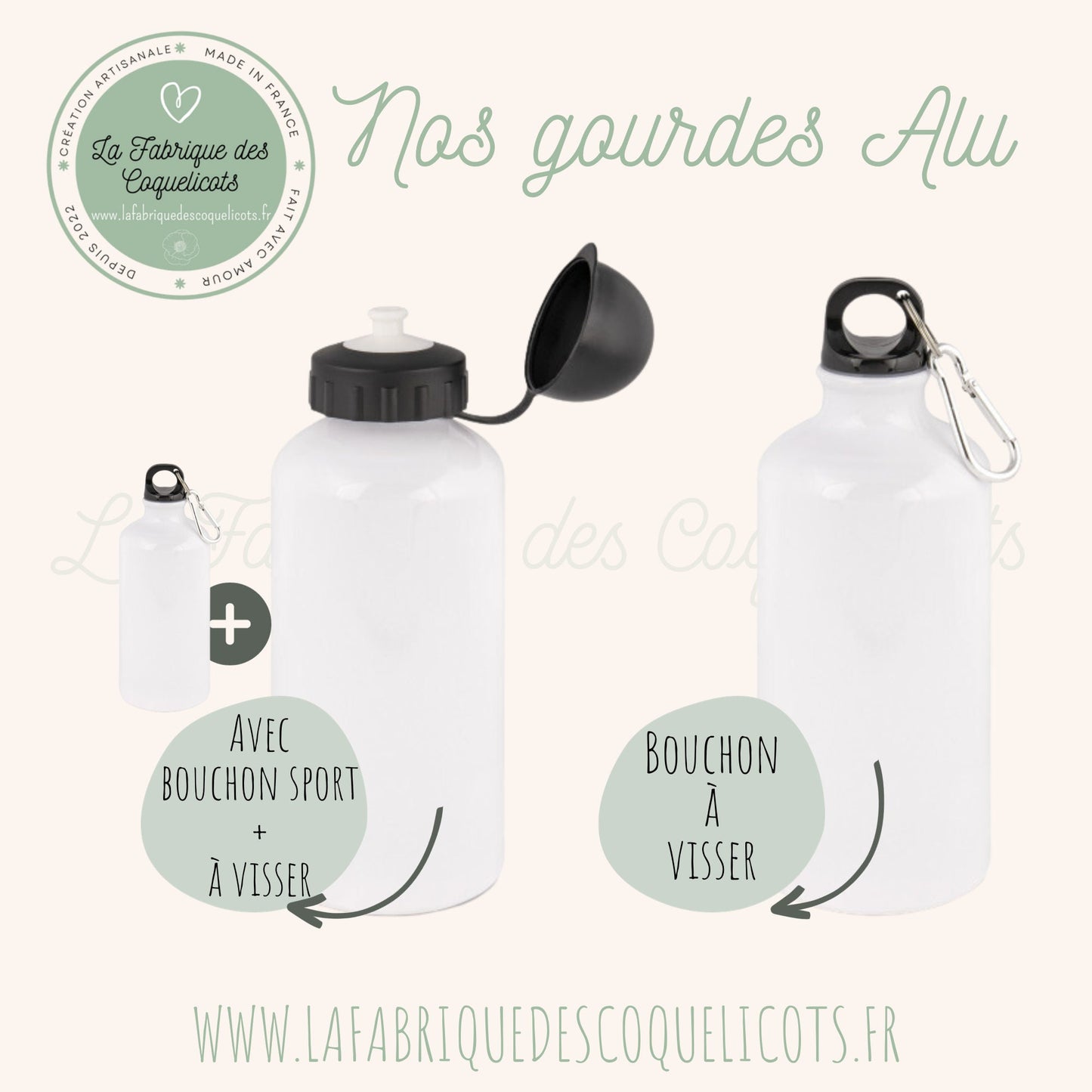 Gourde enfant / bébé / cadeau personnalisé, rentrée des classes, anniversaire / hérisson prénom