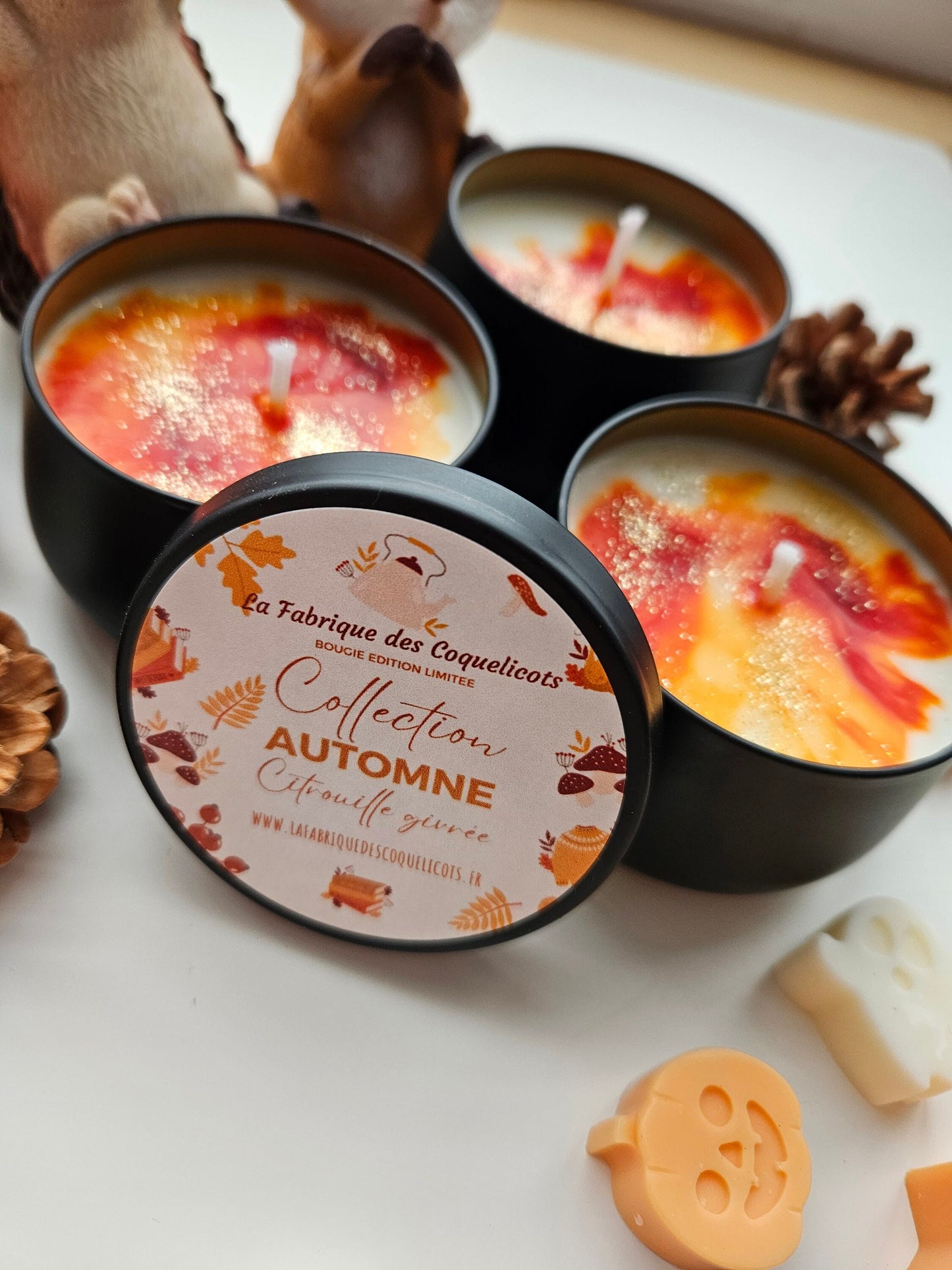 Bougie édition limité halloween / automne / magie, soirée automne hello fall déco intérieur automne