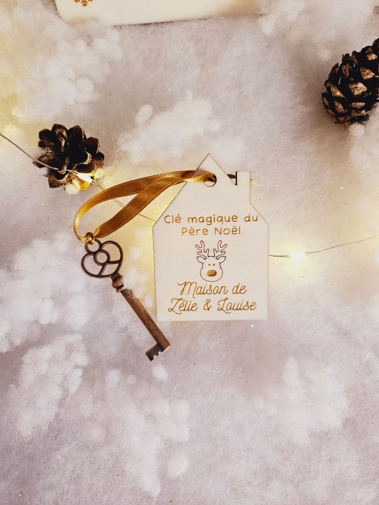 Clé magique du Père Noël | clé noël | bois | personnalisé | cadeau personnalisé Noël