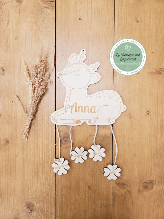 Suspension murale / décoration chambre enfant / info naissance / cadeau de naissance / BICHE