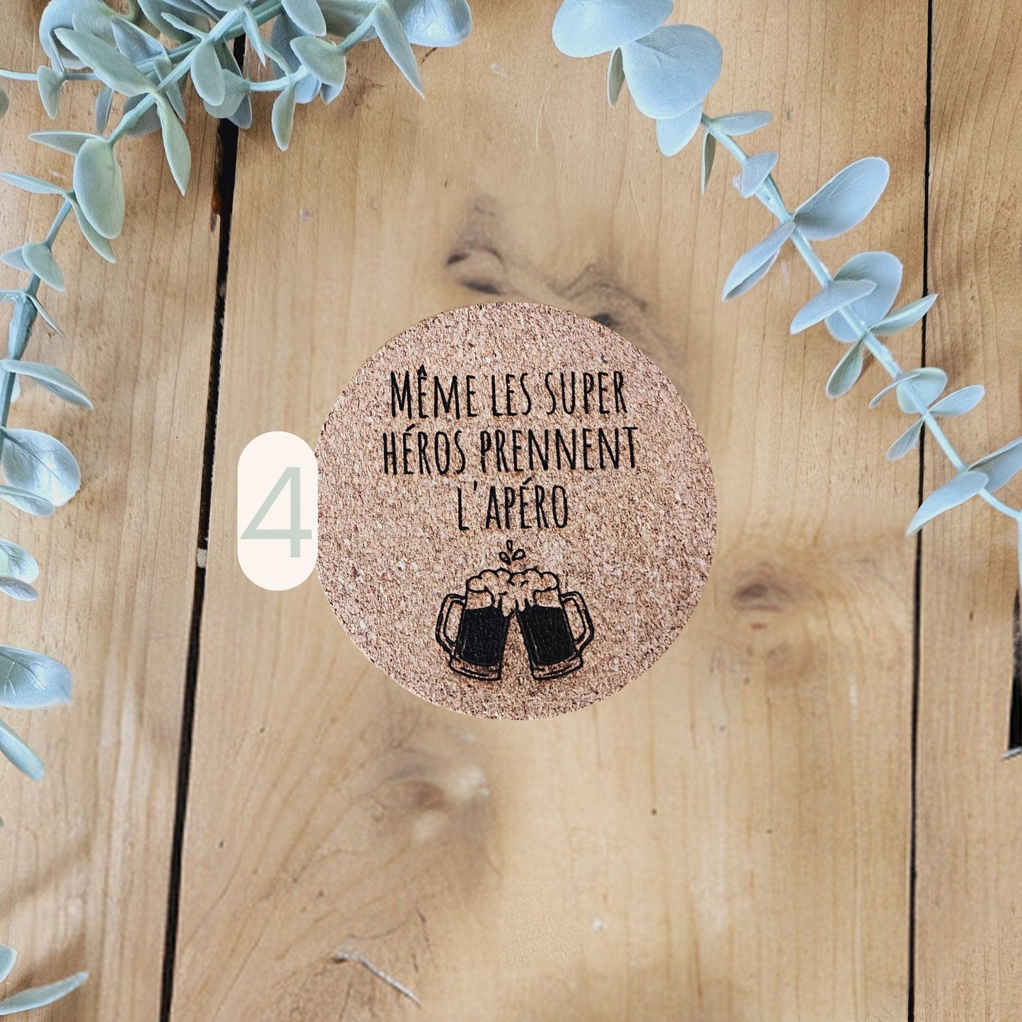 Dessous verre personnalisé - sous verre - cadeau personnalisé - cadeau homme femme fête anniversaire parrain témoi futur parrent