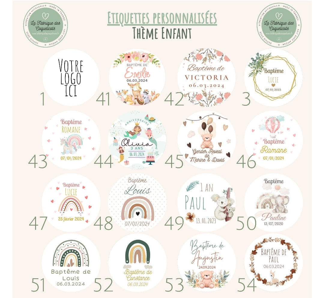 Mini Bougie personnalisée | cadeau invité | mariage baptême communion babyshower gender reveal | anniversaire
