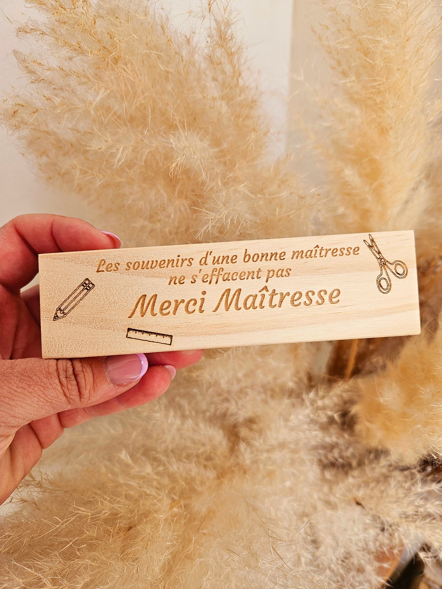Brosse tableau personnalisée - maitresse - maitre - MOTIF ECOLE