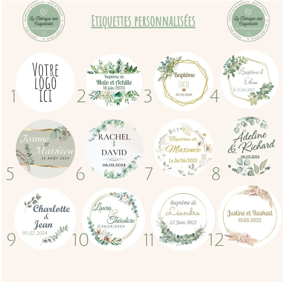Mini Bougie personnalisée | cadeau invité | mariage baptême communion babyshower gender reveal | anniversaire
