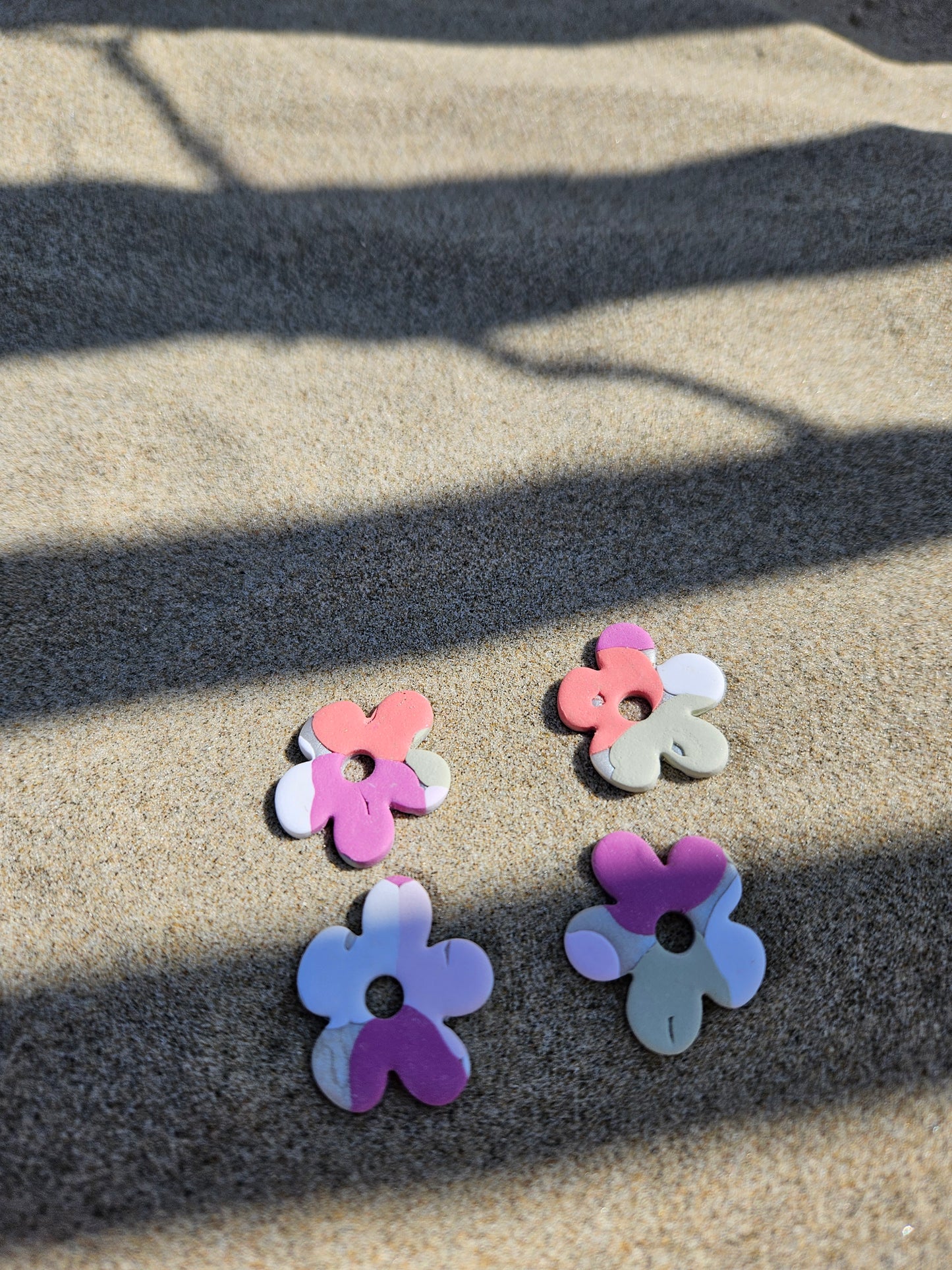 Boucles oreilles interchangeables GEORGETTE - ARLEQUIN ROSE