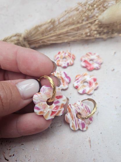 Boucles oreilles interchangeables - COLLECTION FALL IN LOVE - CAPUCINE VITRAIL AUTOMNE
