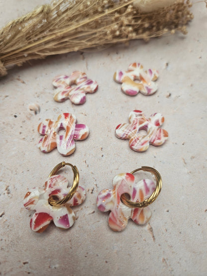 Boucles oreilles interchangeables - COLLECTION FALL IN LOVE - GEORGETTE VITRAIL AUTOMNE