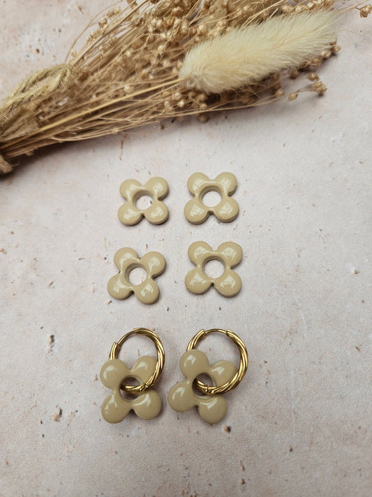 Boucles oreilles interchangeables - COLLECTION FALL IN LOVE - COCO LATTE