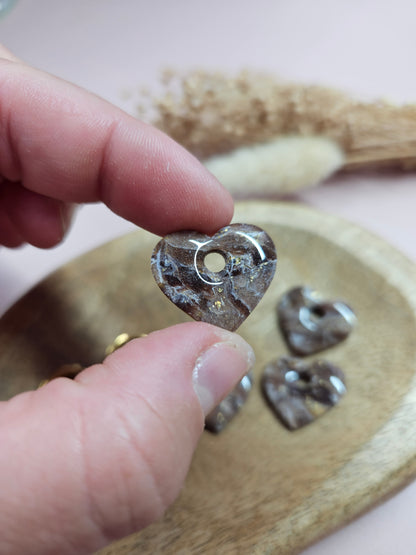 Boucles oreilles interchangeables - DROP OCTOBRE - MARGOT MARBRE CHOCO