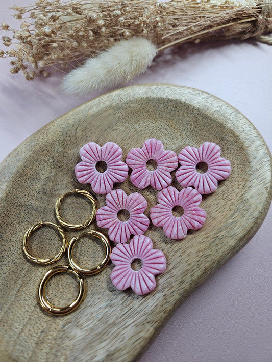 Boucles oreilles interchangeables - DROP OCTOBRE - MAXIME NACRE ROSE