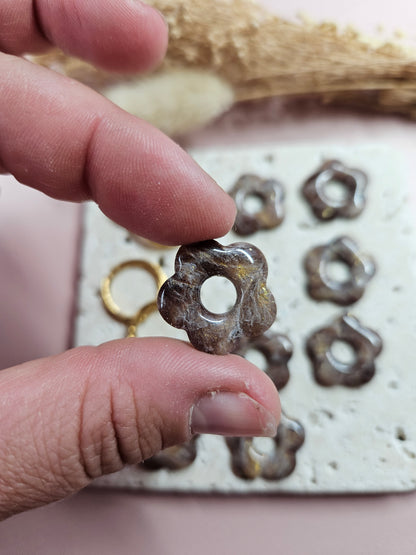 Boucles oreilles interchangeables - DROP OCTOBRE - ZELIE MARBRE CHOCO