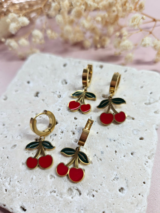 Boucles oreilles - DROP OCTOBRE - PTITE CERISE