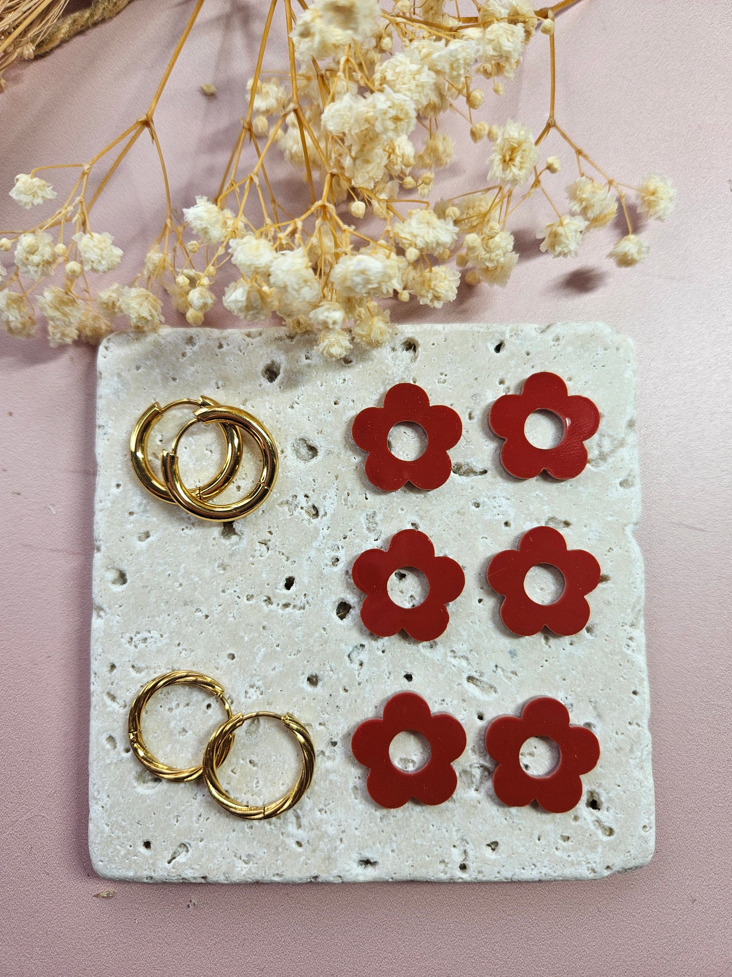 Boucles oreilles interchangeables - DROP OCTOBRE - ZELIE TERRA COTTA