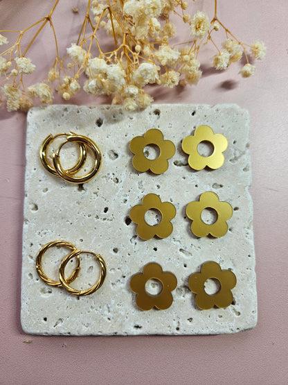 Boucles oreilles interchangeables - DROP OCTOBRE - ZELIE OR