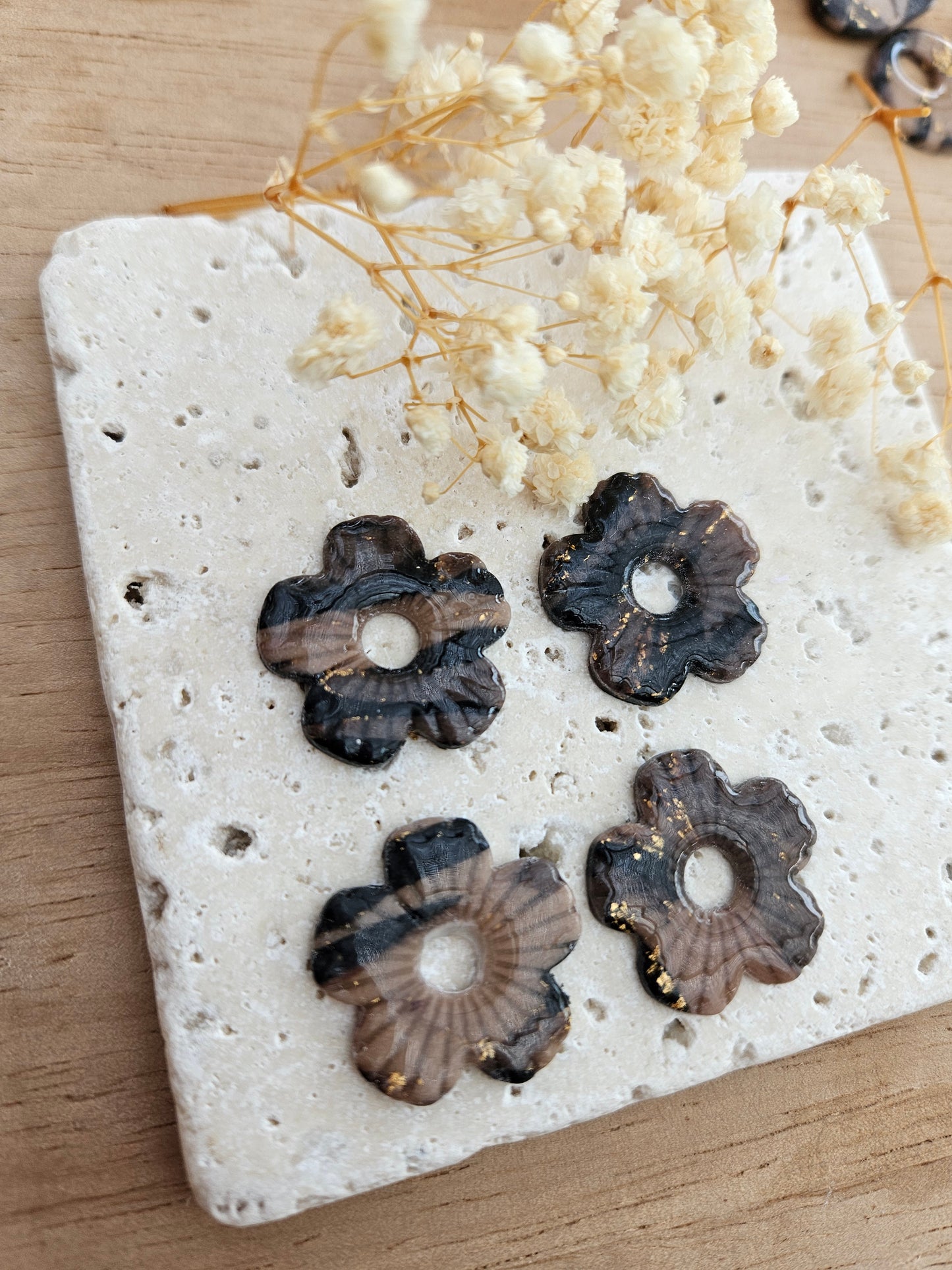 Boucles oreilles interchangeables - DROP OCTOBRE - MAXIME MARRON CHOCO