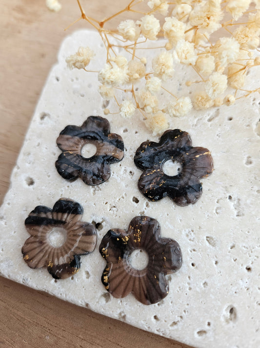 Boucles oreilles interchangeables - DROP OCTOBRE - MAXIME MARRON CHOCO