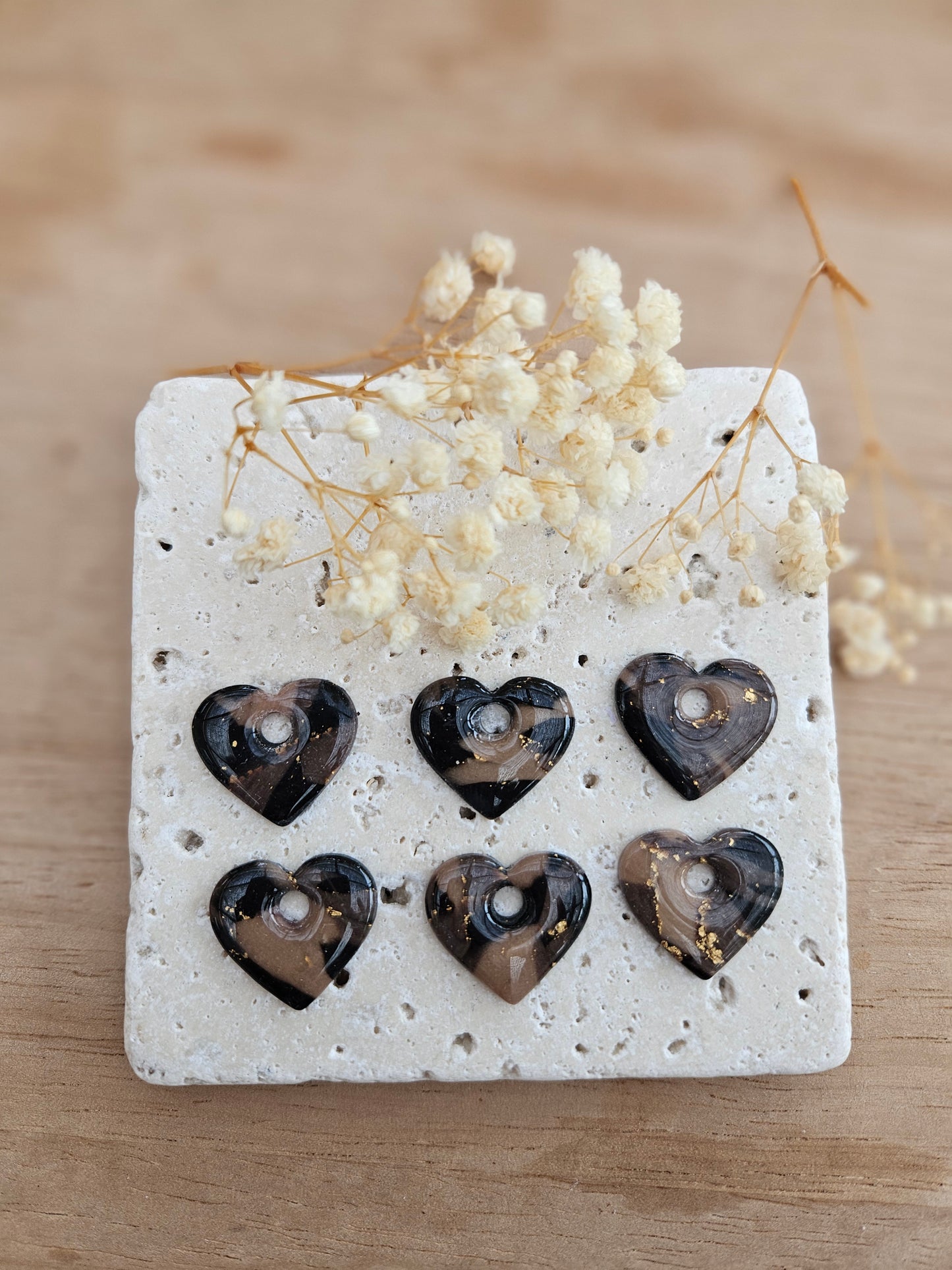 Boucles oreilles interchangeables - DROP OCTOBRE - MARGOT  MARRON CHOCO