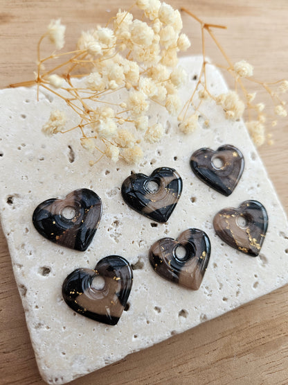 Boucles oreilles interchangeables - DROP OCTOBRE - MARGOT  MARRON CHOCO