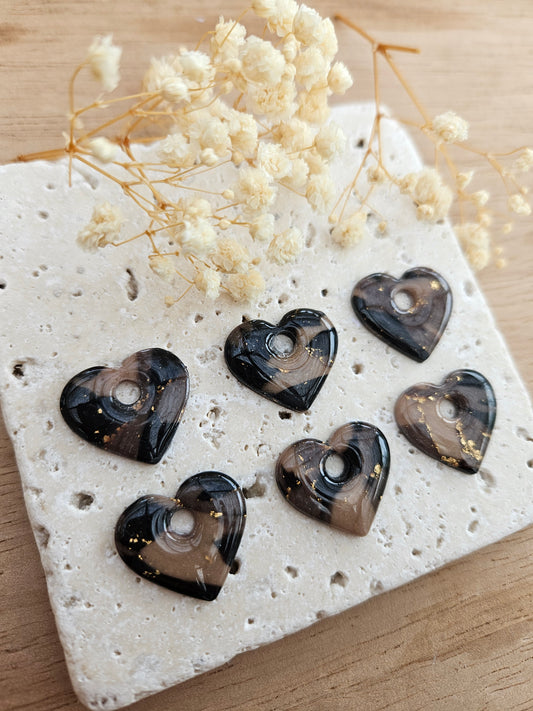 Boucles oreilles interchangeables - DROP OCTOBRE - MARGOT  MARRON CHOCO