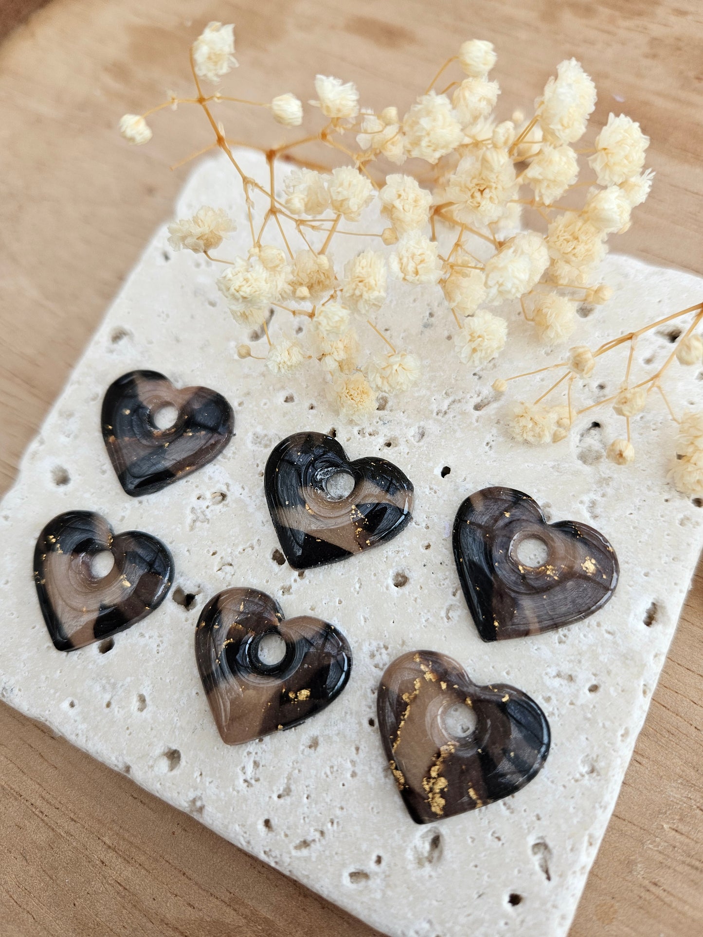 Boucles oreilles interchangeables - DROP OCTOBRE - MARGOT  MARRON CHOCO