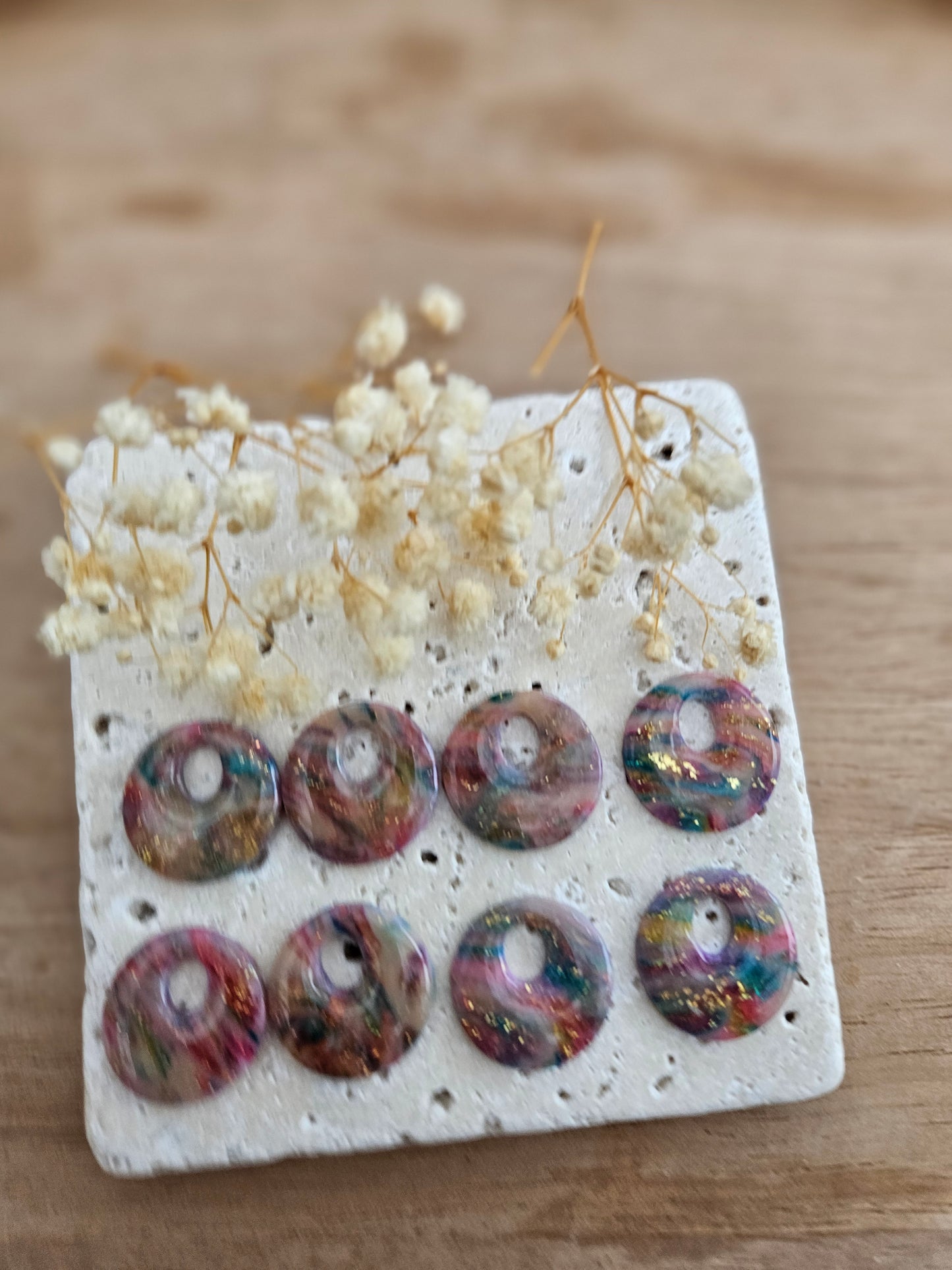 Boucles oreilles interchangeables - DROP OCTOBRE - AURORE  GALAXY ROSE