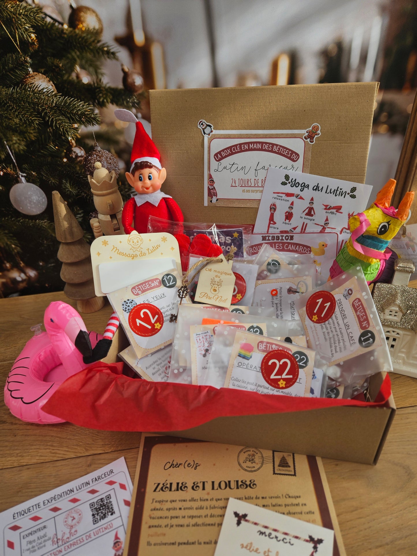 Box de bêtises clé en main pour Lutin farceur - personnalisée - par 12 ou 24 bêtises