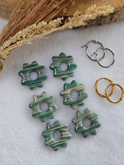 Pampilles interchangeables - Collection Noël "Let it Shine" - LISETTE - vert zébré