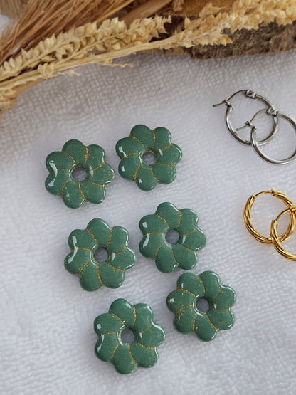 Pampilles interchangeables - Collection Noël "Let it Shine" - CAPUCINE - vert et or