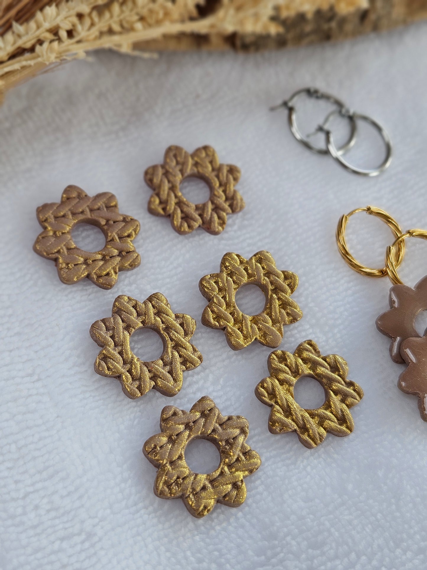 Pampilles interchangeables - Collection Noël "Let it Shine" - LISETTE - TAUPE EFFET PULL OR