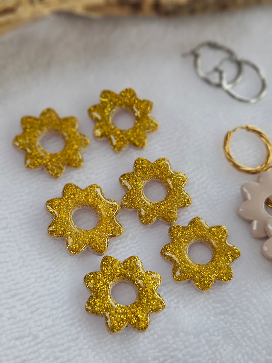 Pampilles interchangeables - Collection Noël "Let it Shine" - LISETTE - IVOIRE ET PAILLETTES OR REVERSIBLE