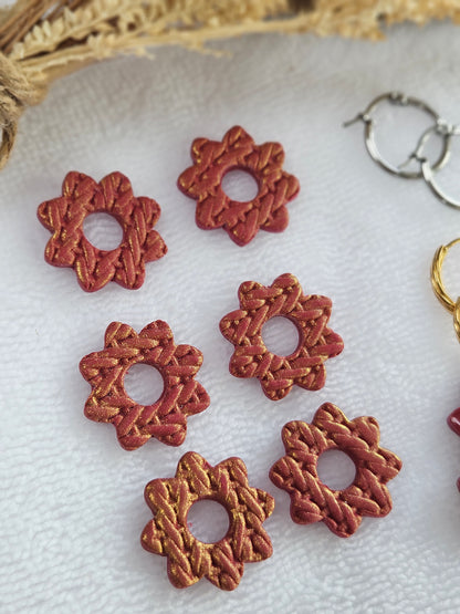 Pampilles interchangeables - Collection Noël "Let it Shine" - LISETTE - ROUGE NACRÉ OR EFFET PULL RÉVERSIBLES