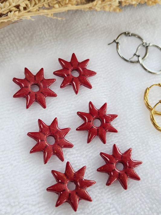 Pampilles interchangeables - Collection Noël "Let it Shine" - PAULA - ROUGE PAILLETTE OR